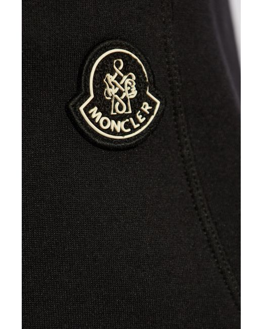 Moncler Black Sweatpants With Logo Patch for men