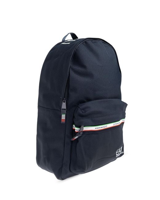 EA7 Blue Backpack With Logo