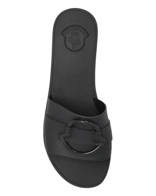 Moncler Pink Slides With Logo