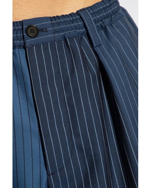 Marni Blue Wool Shorts, for men