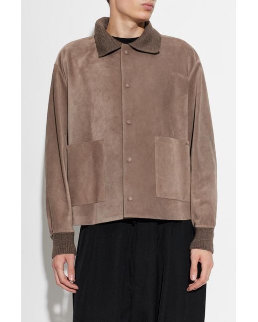 J.W. Anderson Gray Suede Jacket for men