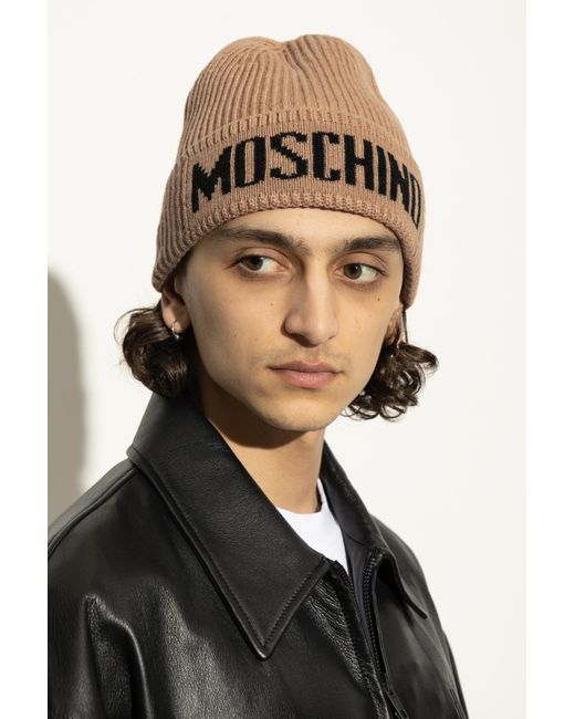 Moschino Black Cap With Logo