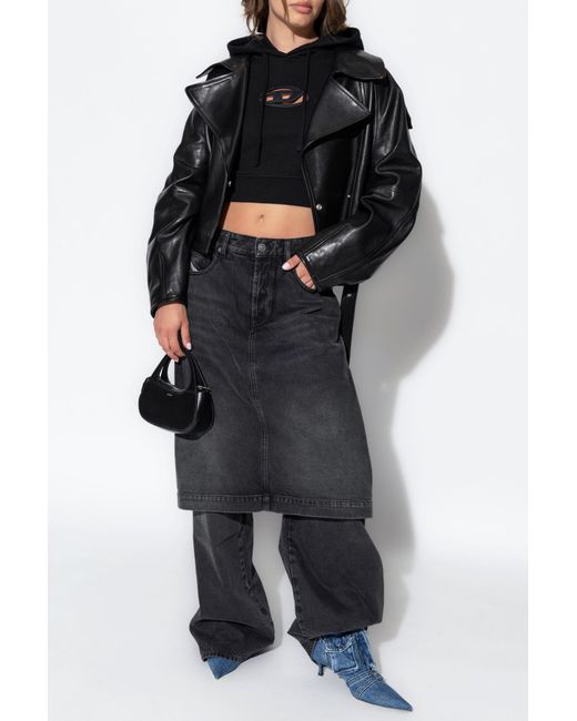 DIESEL Blue Sweatshirt With 'F-Slimmy-Hood-Od' Logo