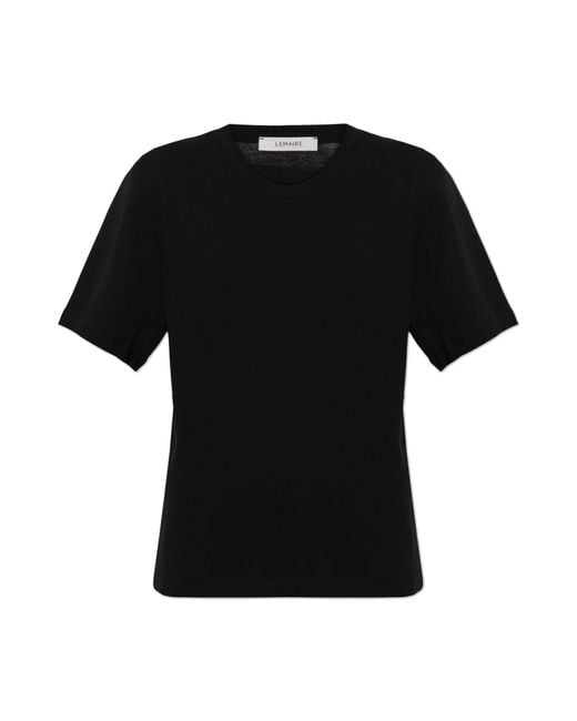 Lemaire Black Crew Neck T-Shirt