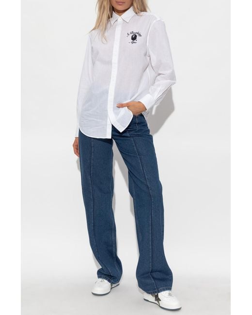 A Bathing Ape White Shirt With Logo