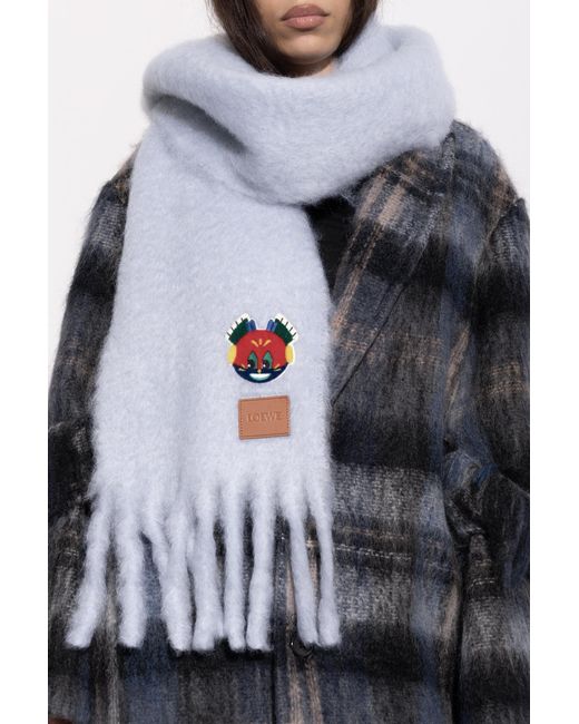 Loewe White Scarf With Patch
