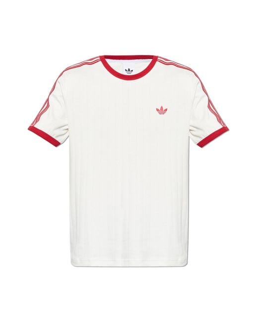 Adidas Originals White T-Shirt With Embroidered Logo for men