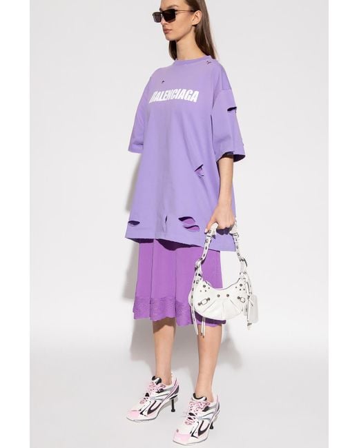 balenciaga purple shirt