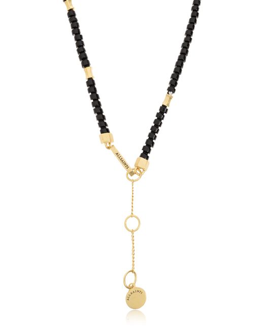 AllSaints Metallic Necklace With Natural Stones