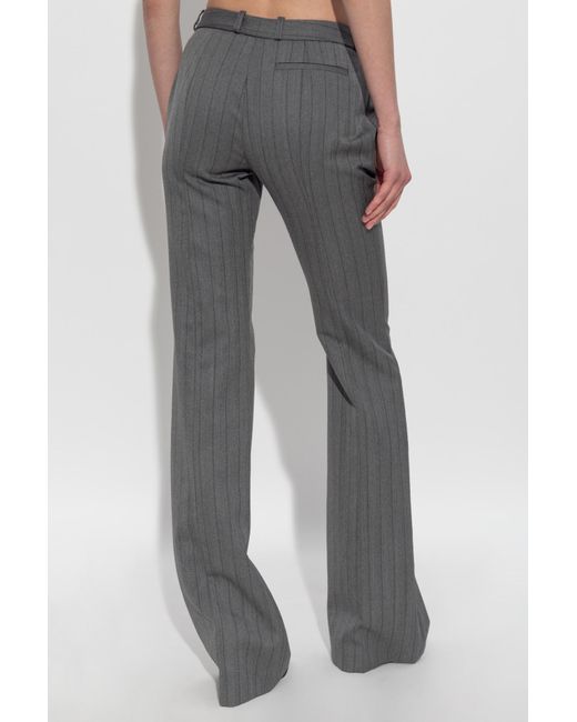 Alexander McQueen Gray Herringbone Pattern Trousers
