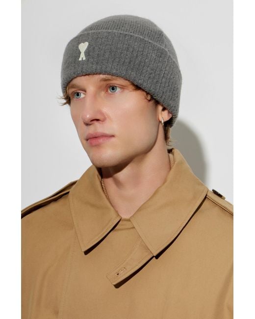 AMI Gray Cap With Embroidered Logo