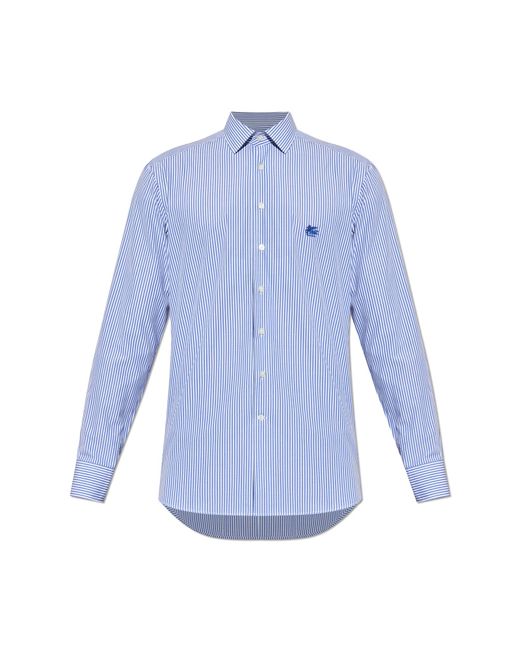 Etro Blue Shirt With Pattern for men