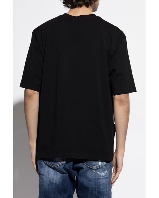 DSquared² Black Printed T-Shirt for men