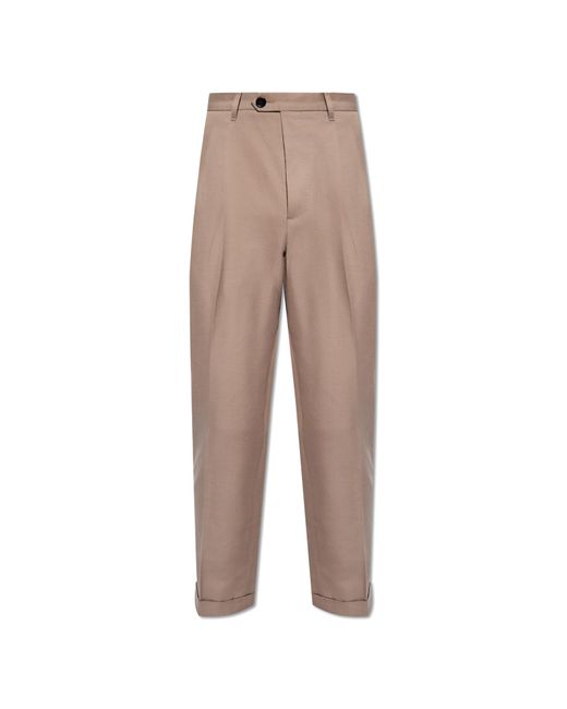 AllSaints Natural 'tallis' Pleat-front Trousers, for men