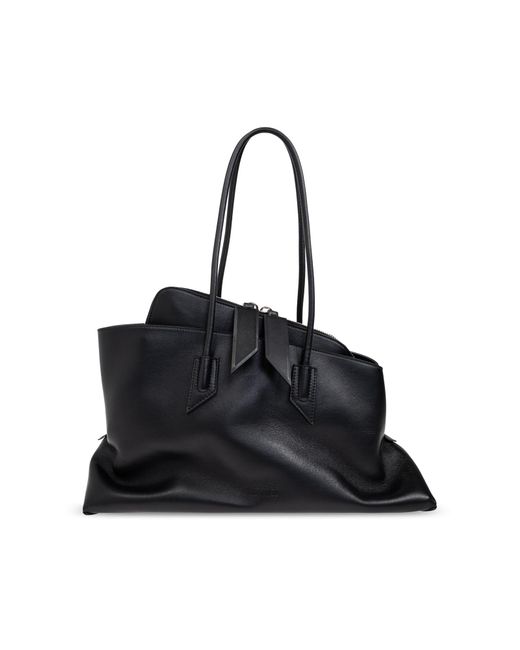 The Attico Black 'La Passeggiata' Shopper Bag