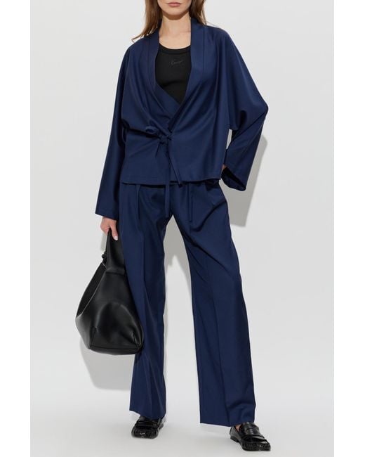 KENZO Blue Wool Kimono