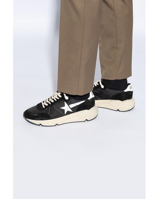 Golden Goose Deluxe Brand Black 'Running Sole Full Quarter With Ornamental Stitch' Sneakers for men
