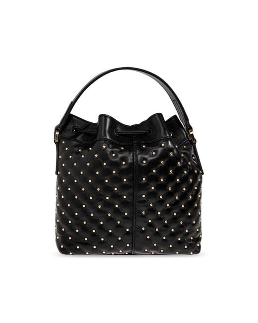Ferragamo Black Leather Bag 'Drawstring'