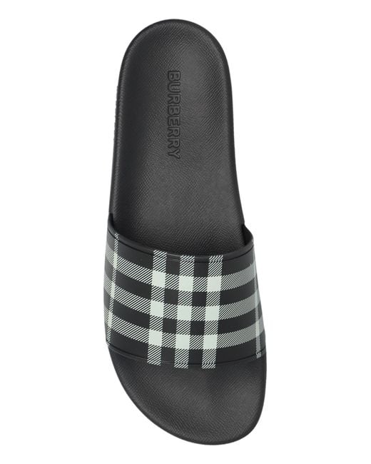 Burberry Black Rubber Flip-Flops for men