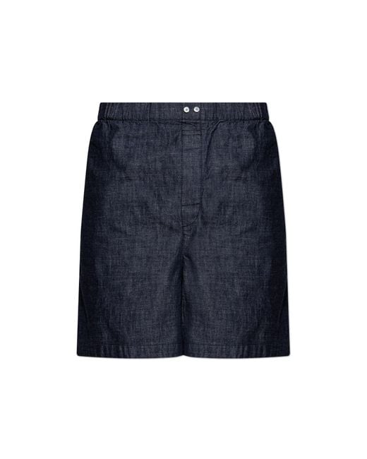 Acne Blue Shorts With Pockets for men
