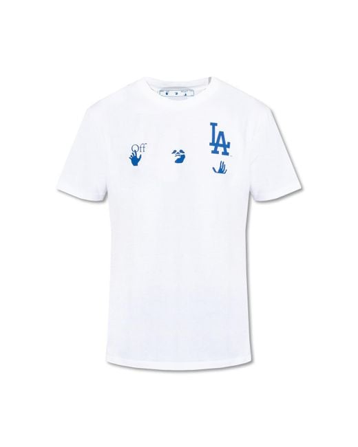 Off-White c/o Virgil Abloh White 'la Dodgers' Printed T-shirt for men
