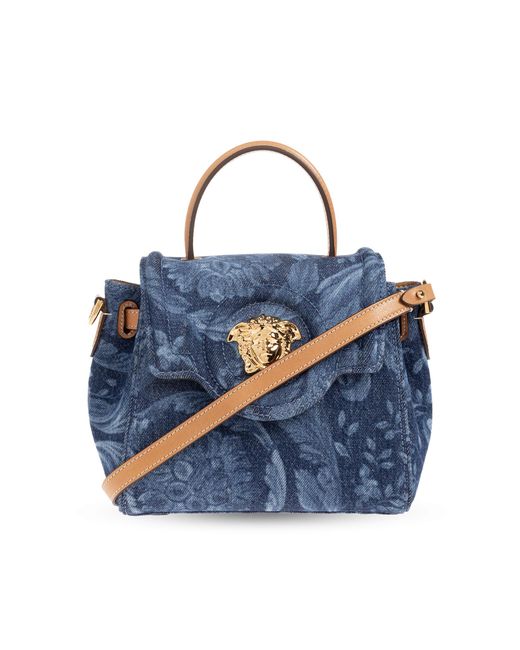 Versace Blue 'la Medusa Small' Shoulder Bag,
