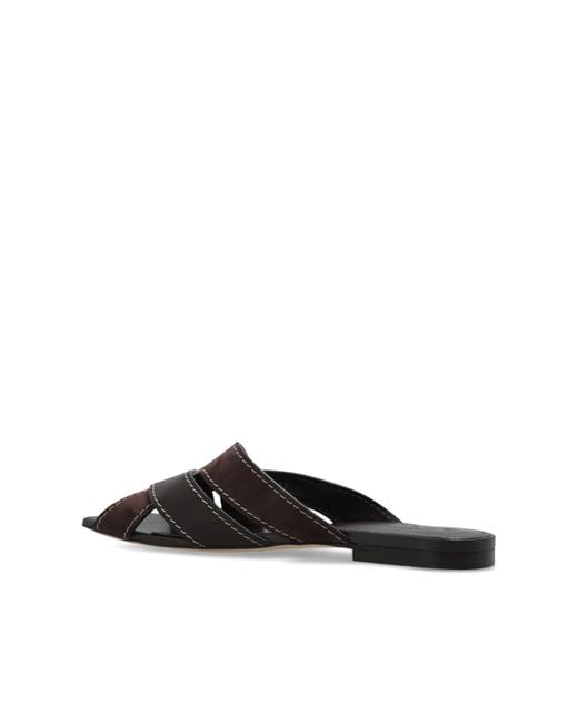 Tod's Brown Leather Slides