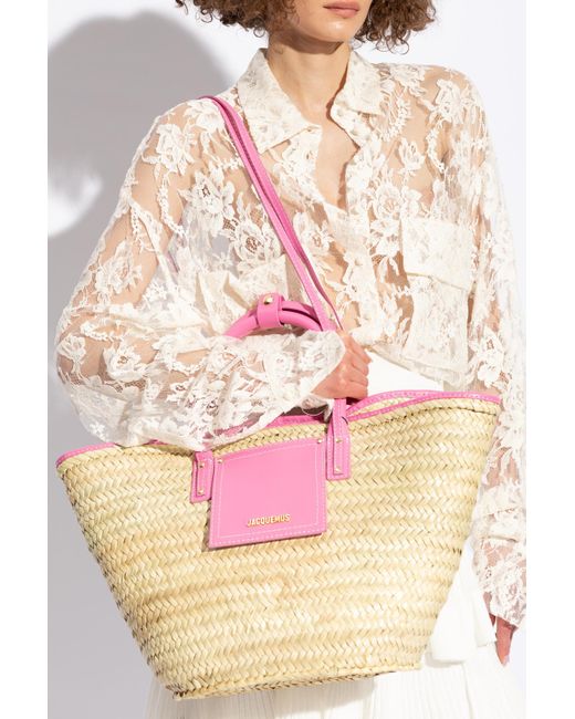 Jacquemus Pink ‘Panier Soli’ Shopper Bag