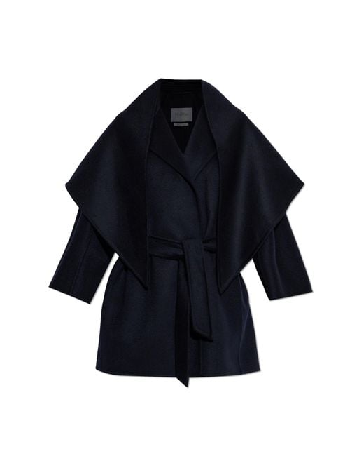 Max Mara Blue Cashmere Coat 'Detto'