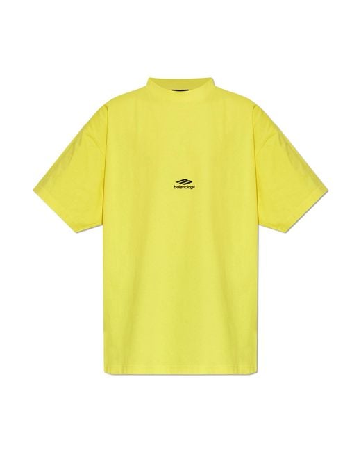 Balenciaga Yellow T-Shirt From The 'Skiwear' Collection for men