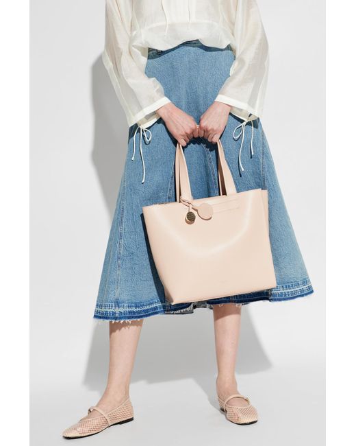 Furla Pink "Divide Medium" Shopper Bag