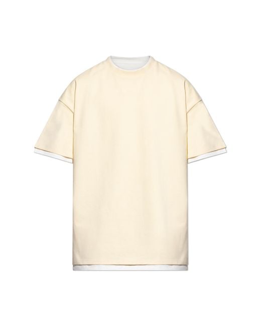 Jil Sander Natural T-Shirt With Print for men