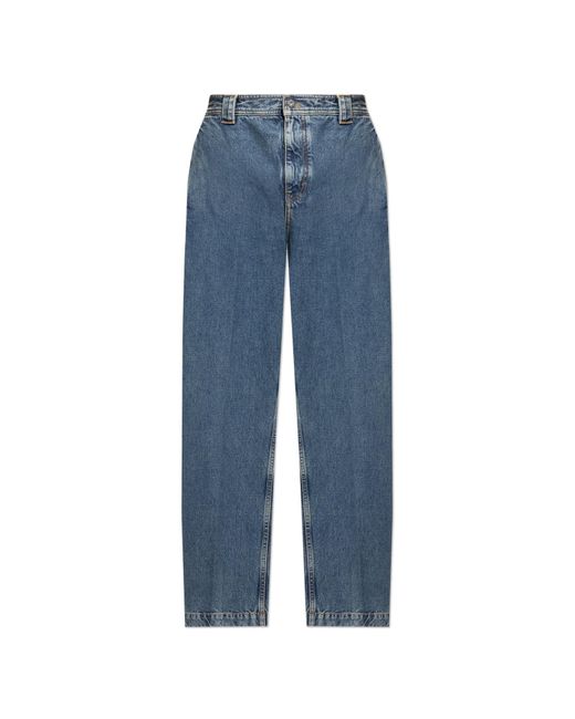Ferragamo Blue Straight-Leg Jeans for men