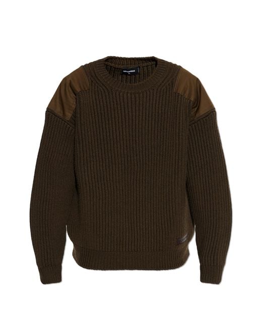 DSquared² Brown Wool Sweater for men