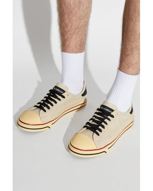 Dolce & Gabbana White Sports Shoes With Logo for men