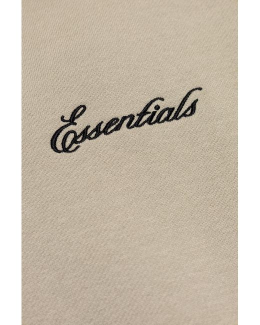 Fear Of God Natural Sweatshirt With Embroidered Logo for men