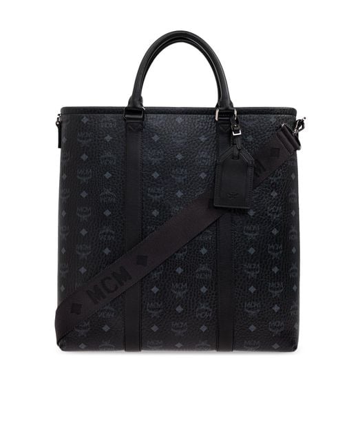 MCM Black Shopper Bag "Aren Large" for men