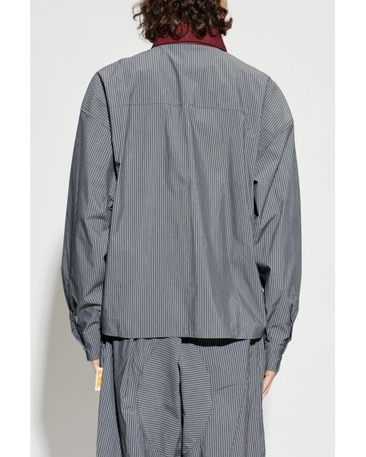 PDF Gray Striped Pattern Polo for men
