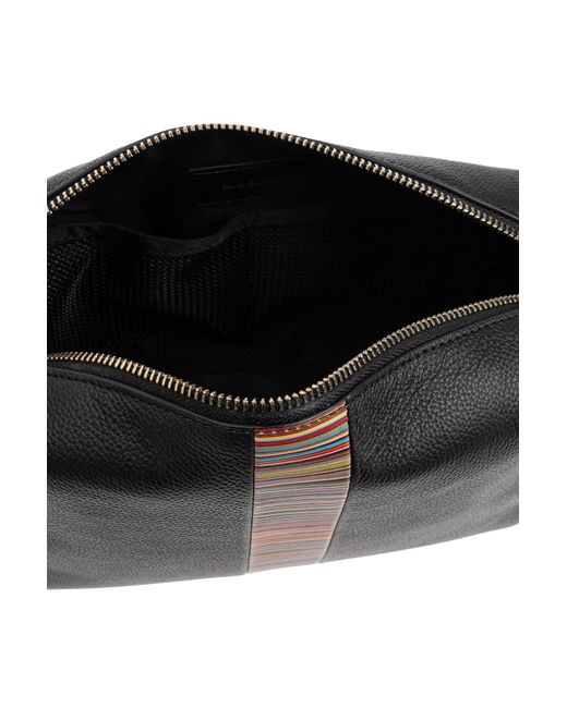 Paul Smith Black Leather Cosmetic Bag for men