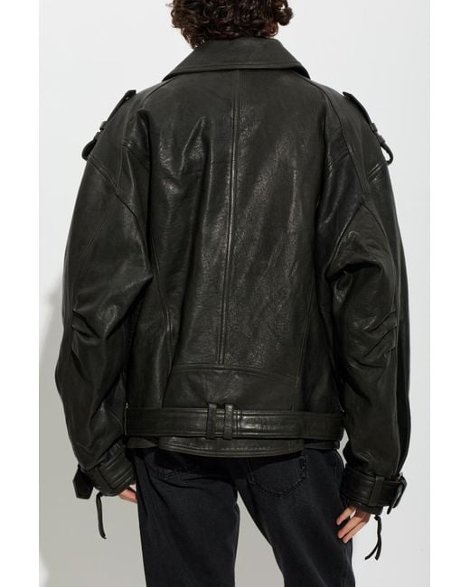 Balmain Black Leather Jacket for men