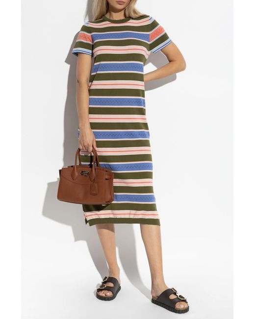 Paul Smith Multicolor Dress With Stripe Pattern