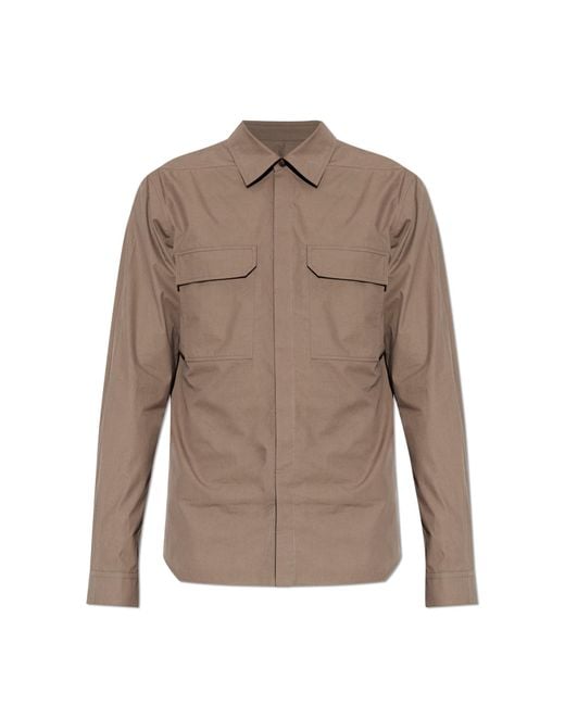 Rick Owens Brown Shirt With Pockets for men