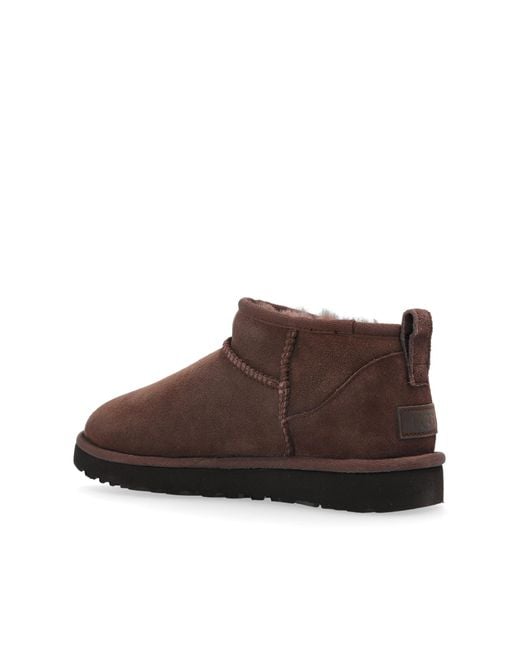 Ugg Brown 'Classic Ultra Mini' Snow Boots