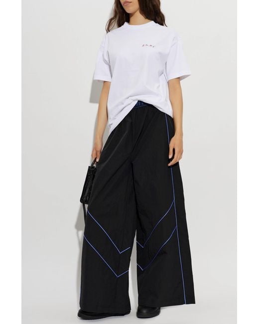 Off-White c/o Virgil Abloh White T-Shirt With A Colorful Printed Logo