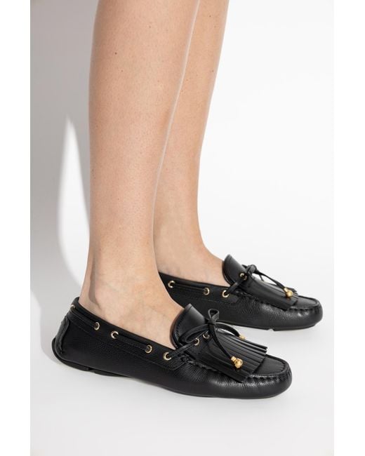 Jimmy Choo Black 'Manon' Moccasins