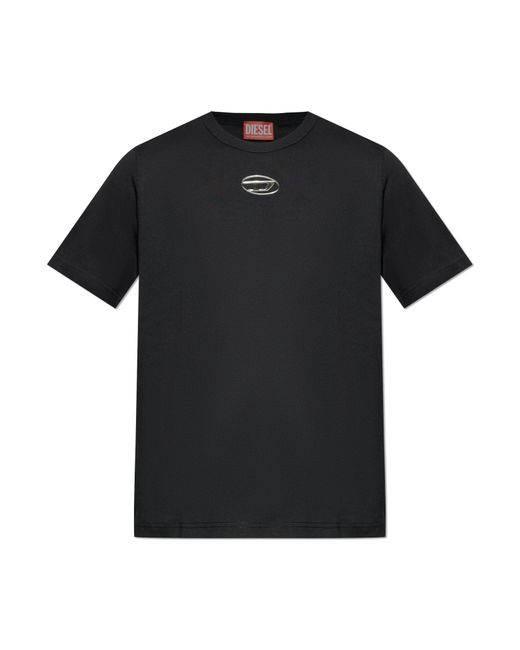 DIESEL Black T-Shirt T-Adjust for men