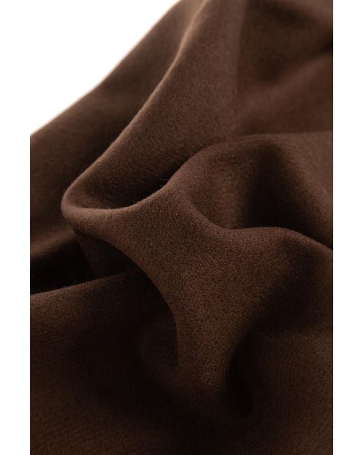 Moschino Brown Wool Scarf With A Distinctive Bear Motif