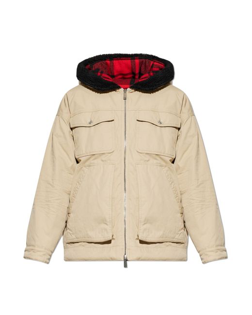 DSquared² Natural Insulated Jacket With Hood for men