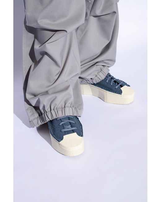 Y-3 Blue 'kyasu Hi' Platform Sneakers, for men