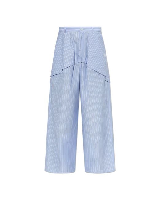 Loewe Blue Striped Pattern Trousers